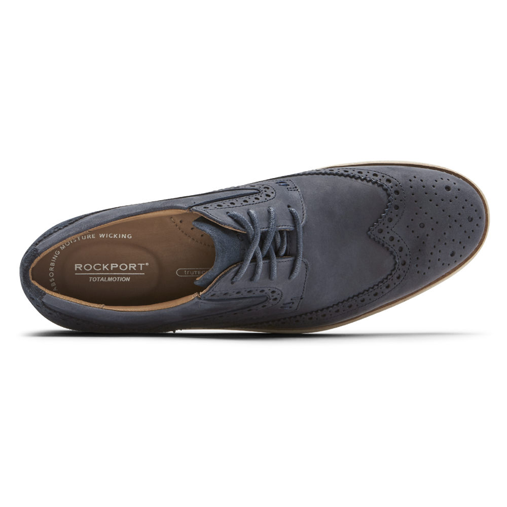 Rockport Joggesko Herre Blå - Total Motion Classic Dress Wingtip - HGWM23796